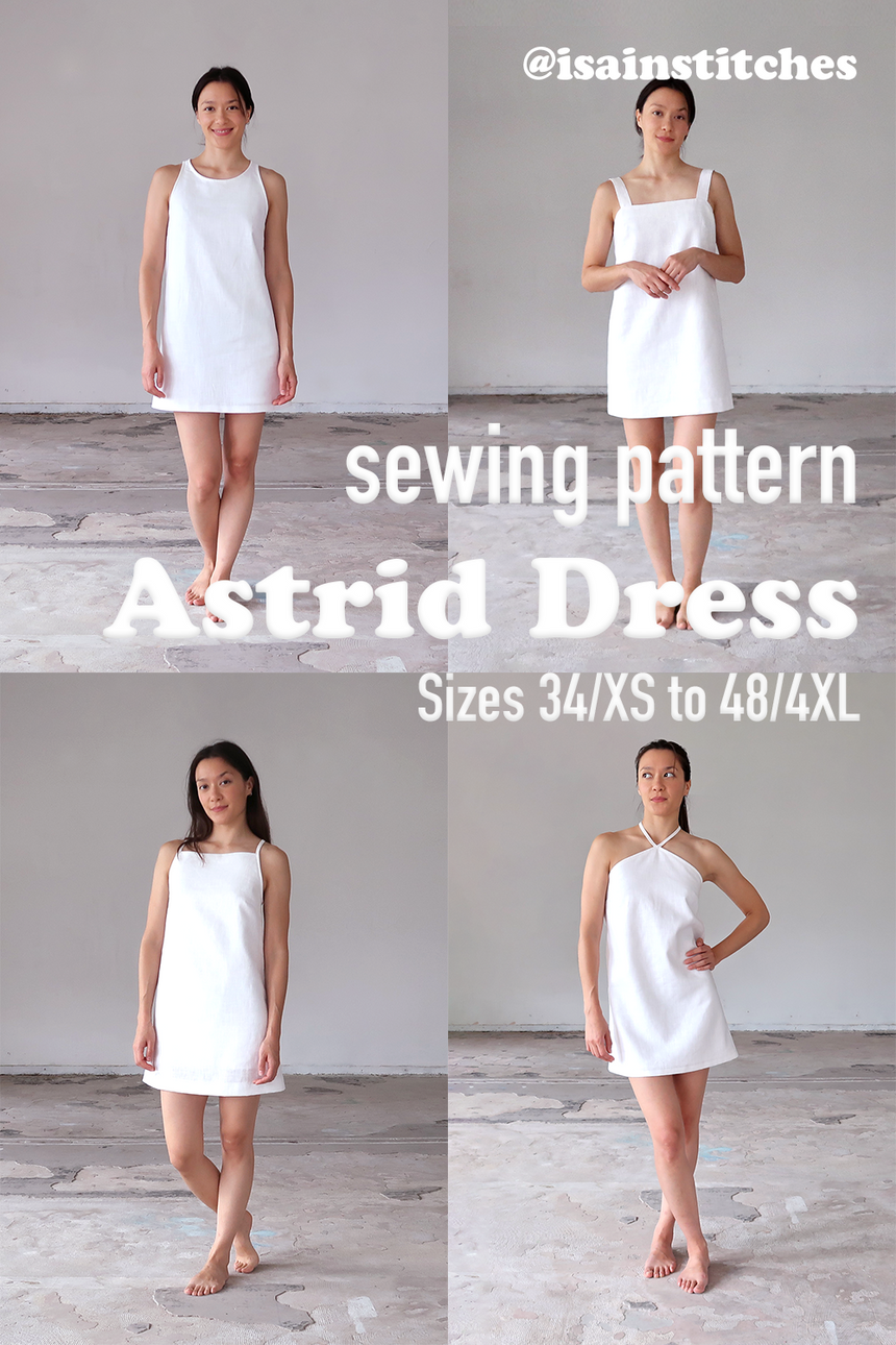 A line Mini Summer Dress #astriddiydress PDF Digital Sewing Pattern