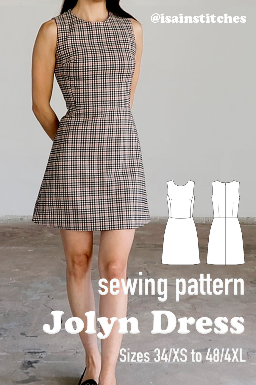 Sleeveless Preppy A Line Dress #jolyndiydress PDF Digital Sewing Pattern