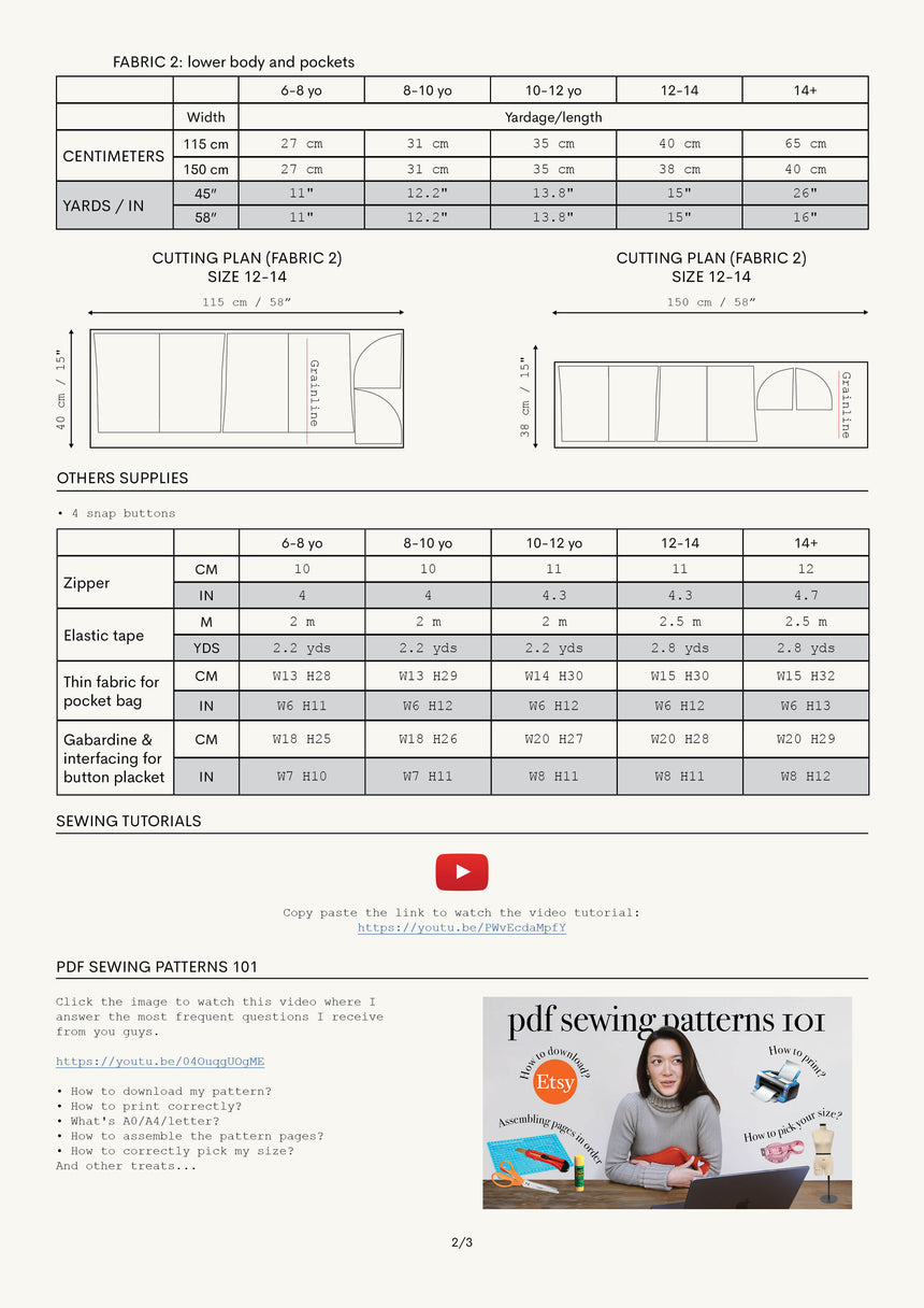 Half Snap Polar Fleece Sweatshirt for Boys 6-14 yo PDF Sewing Pattern