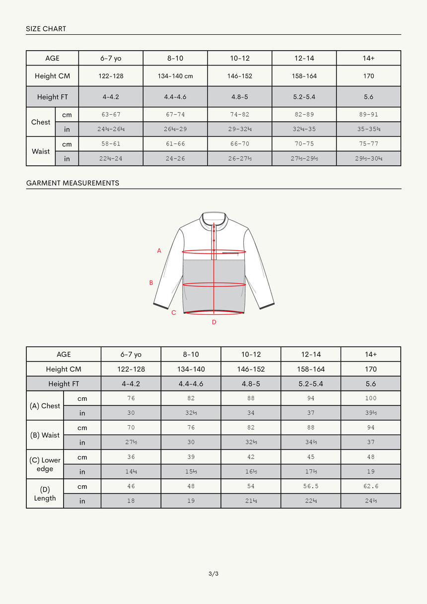 Half Snap Polar Fleece Sweatshirt for Boys 6-14 yo PDF Sewing Pattern