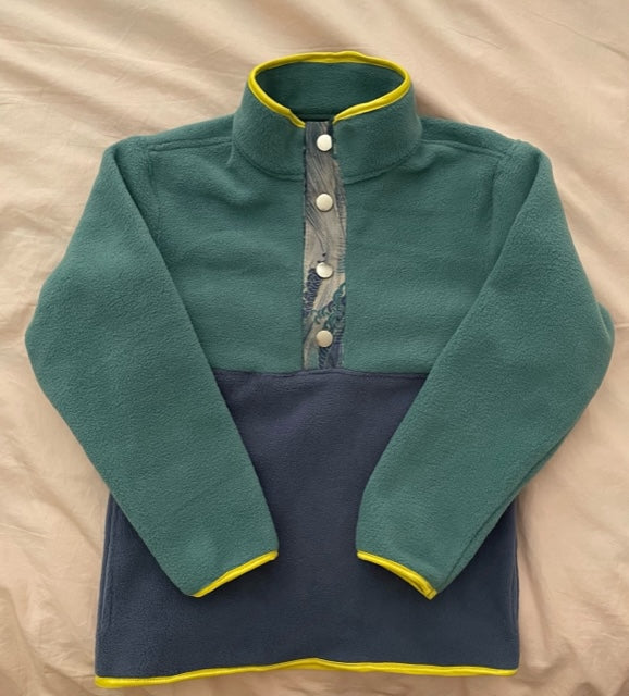 Half Snap Polar Fleece Sweatshirt for Boys 6-14 yo PDF Sewing Pattern