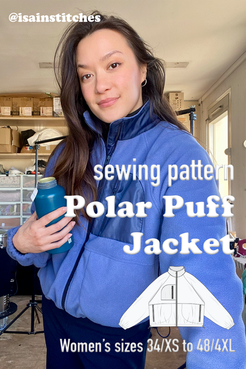 Polar Puff Fleece jacket for women PDF Sewing Pattern