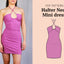 Halter Neck Bodycon Jersey Mini Dress #deltadiydress PDF Sewing Pattern