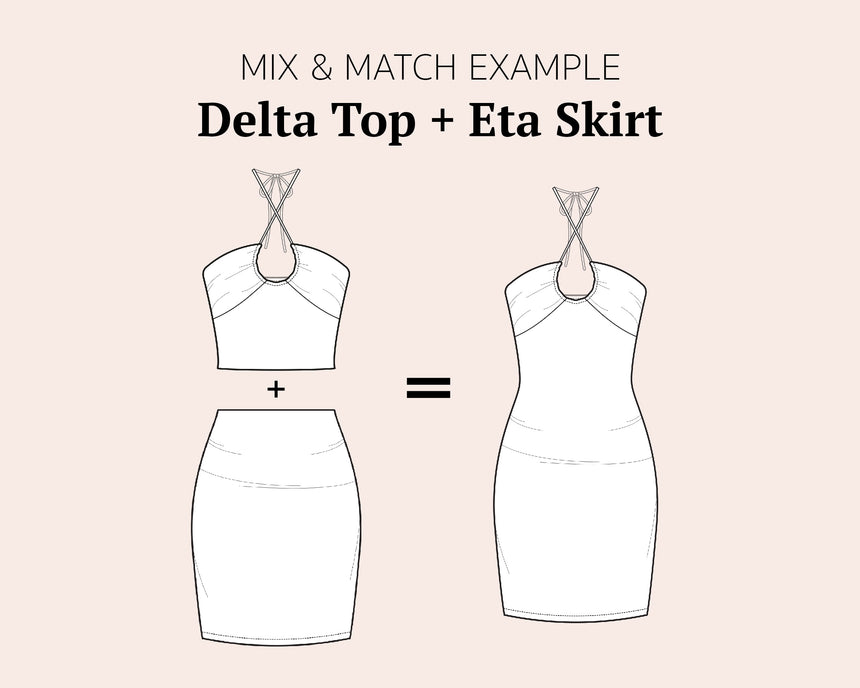 Halter Neck Jersey Top #deltadiytop PDF Sewing Pattern