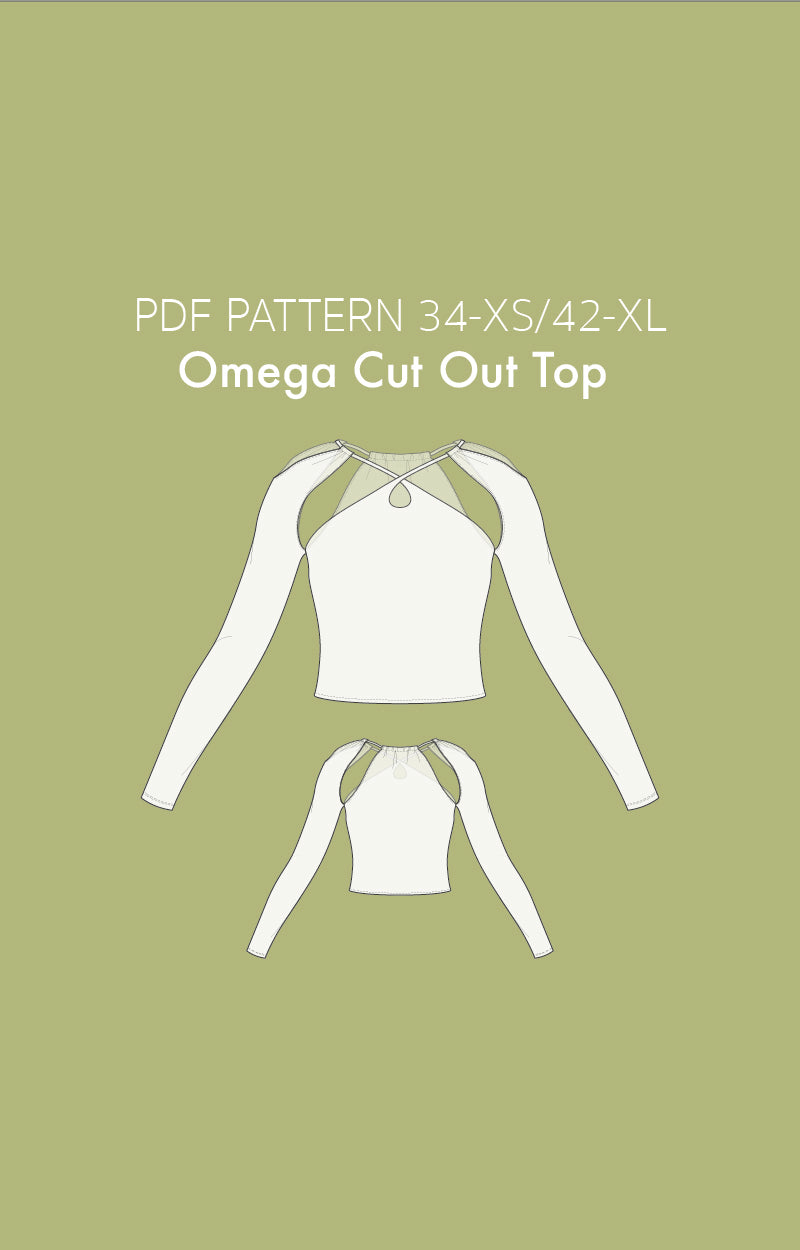 Architectural Cut Out Jersey Top #omegadiytop PDF Sewing Pattern