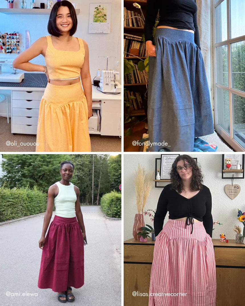 Basque Waist Gathered Skirt Amabel PDF Sewing Pattern