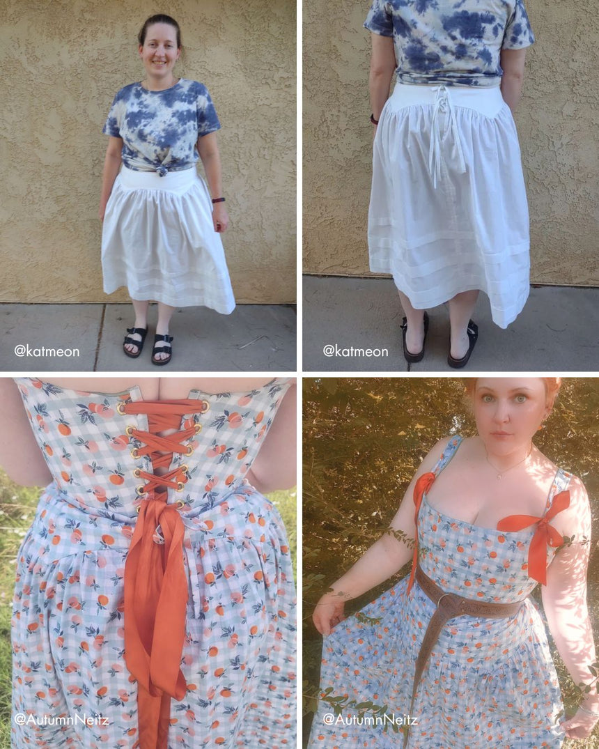 Basque Waist Gathered Skirt Amabel PDF Sewing Pattern