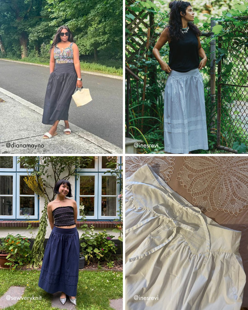 Basque Waist Gathered Skirt Amabel PDF Sewing Pattern