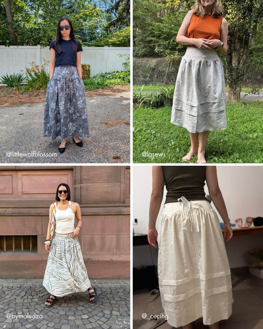 Basque Waist Gathered Skirt Amabel PDF Sewing Pattern