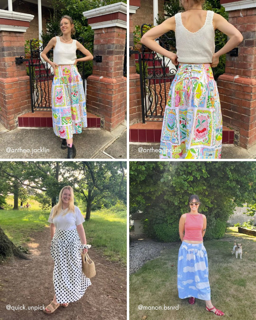 Basque Waist Gathered Skirt Amabel PDF Sewing Pattern