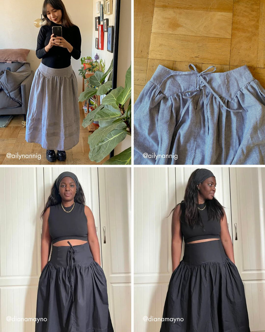 Basque Waist Gathered Skirt Amabel PDF Sewing Pattern