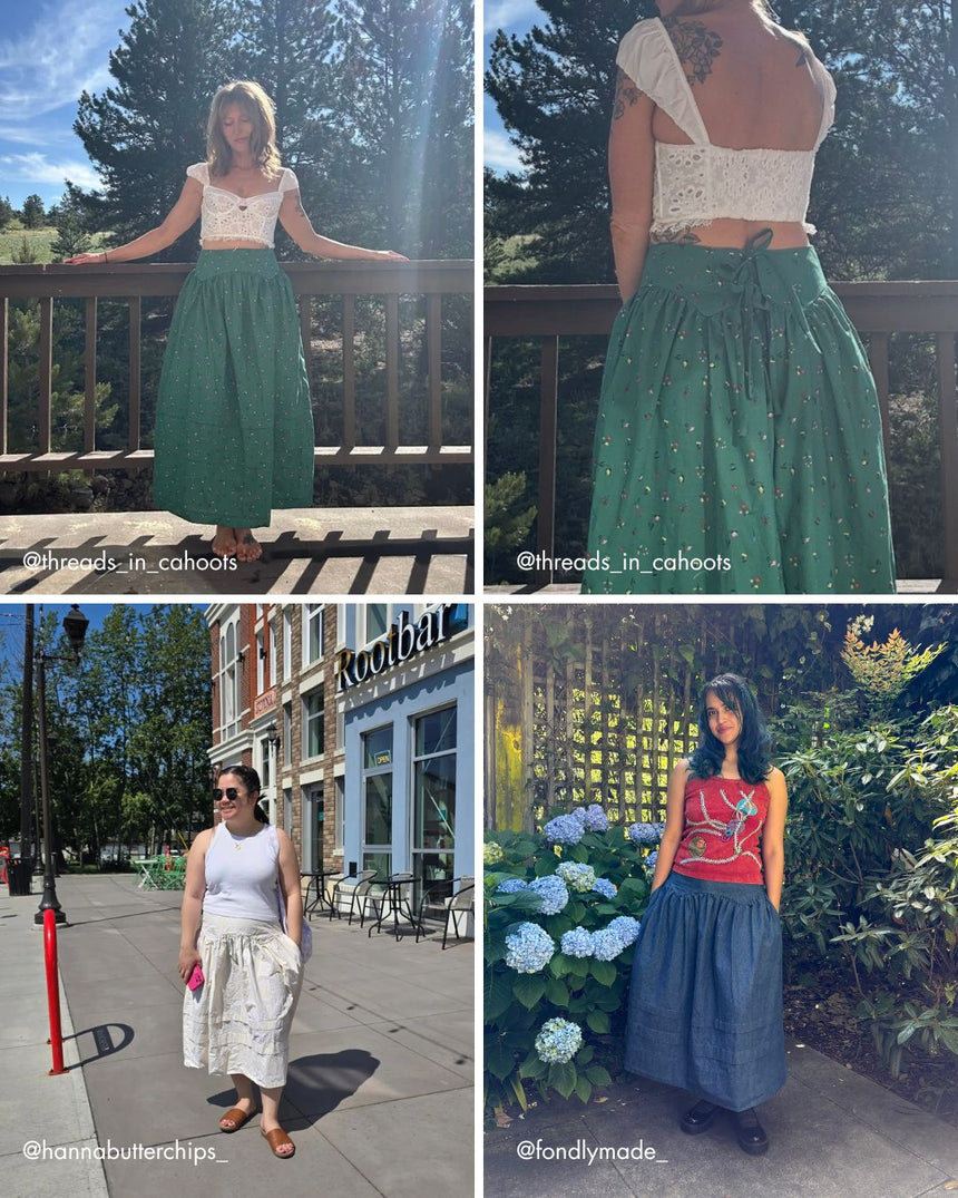 Basque Waist Gathered Skirt Amabel PDF Sewing Pattern
