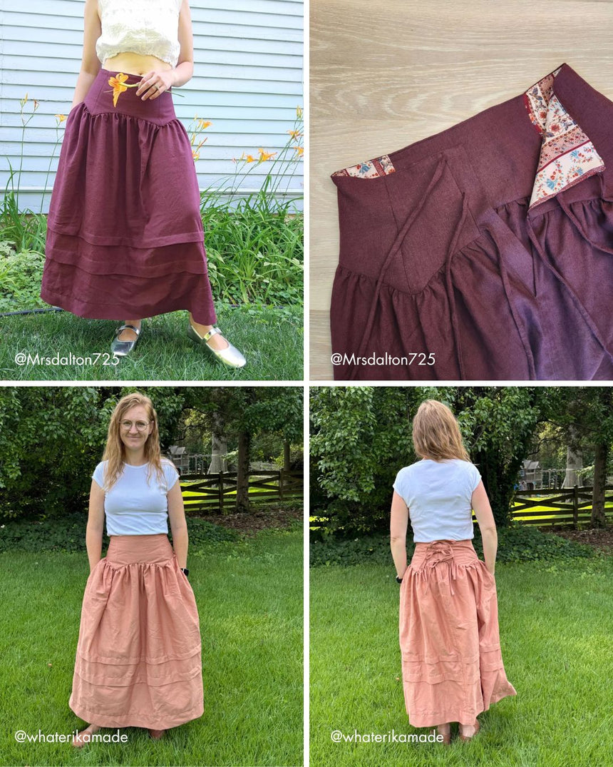 Basque Waist Gathered Skirt Amabel PDF Sewing Pattern