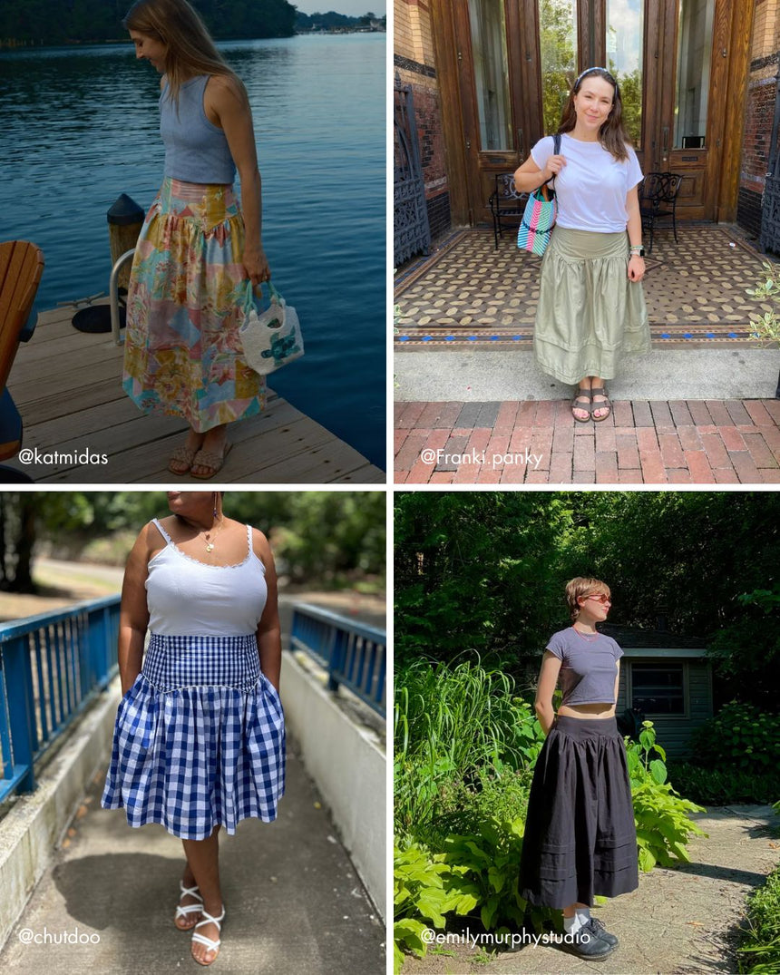 Basque Waist Gathered Skirt Amabel PDF Sewing Pattern