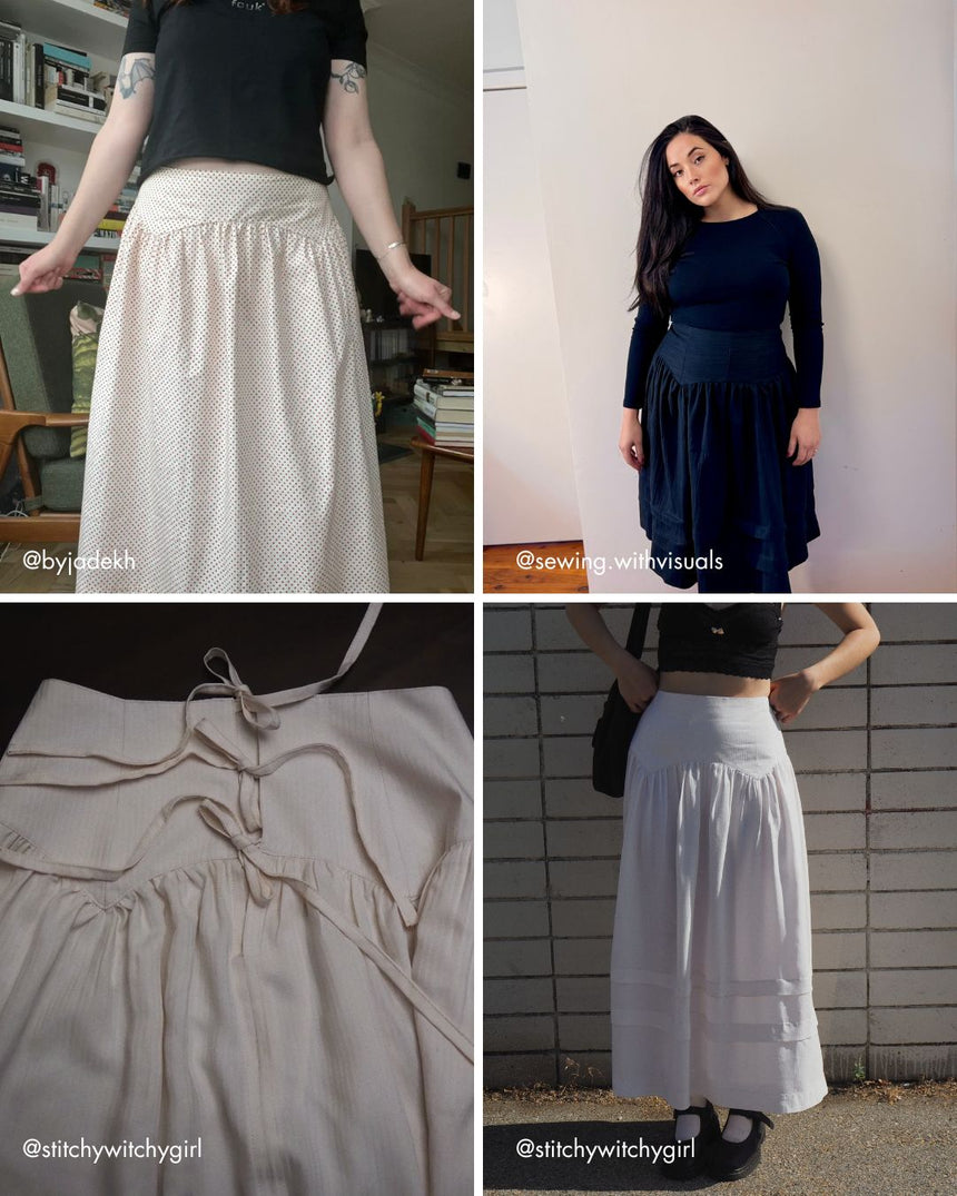 Basque Waist Gathered Skirt Amabel PDF Sewing Pattern