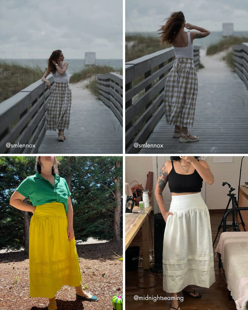 Basque Waist Gathered Skirt Amabel PDF Sewing Pattern