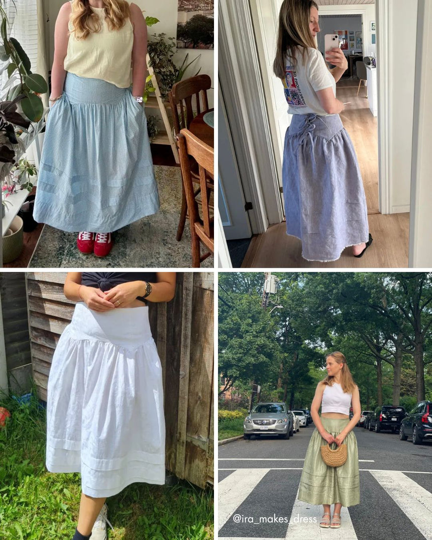 Basque Waist Gathered Skirt Amabel PDF Sewing Pattern
