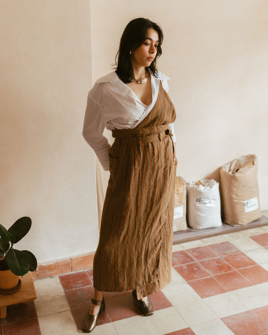 Apron Maxi Dress Torno women's PDF Sewing Pattern