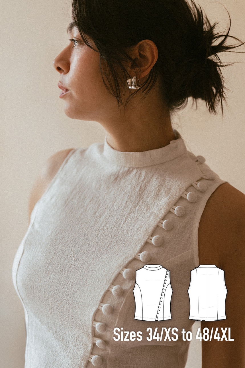 Asymmetrical Summer Top Mistral Women's Digital Sewing Pattern