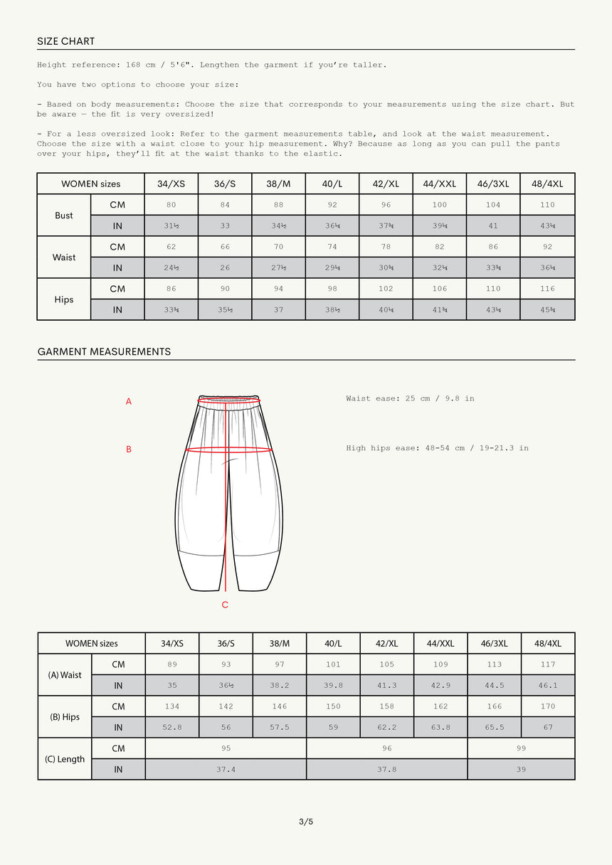 Balloon Legs Nikka Pants Women's Digital Sewing Pattern