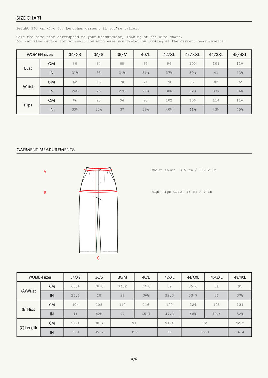 Tomboy Pants Terral for women PDF Sewing Pattern