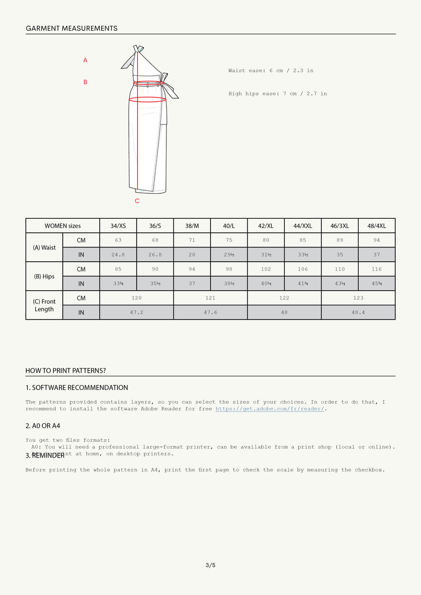 Apron Maxi Dress Torno women's PDF Sewing Pattern