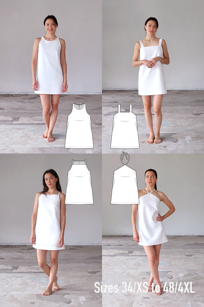 A line Mini Summer Dress #astriddiydress PDF Digital Sewing Pattern