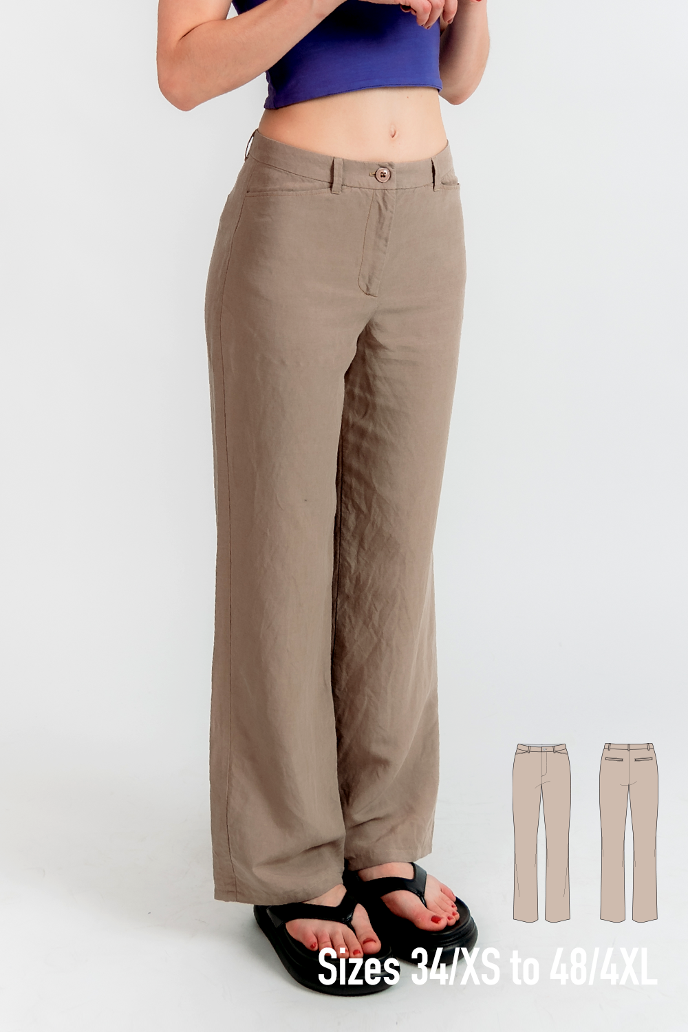 【BAON】Ekoi Dia Quilting Banding String Padding Pants Viatabuna Women's Casual Striped Wide Leg Pants Low Waisted