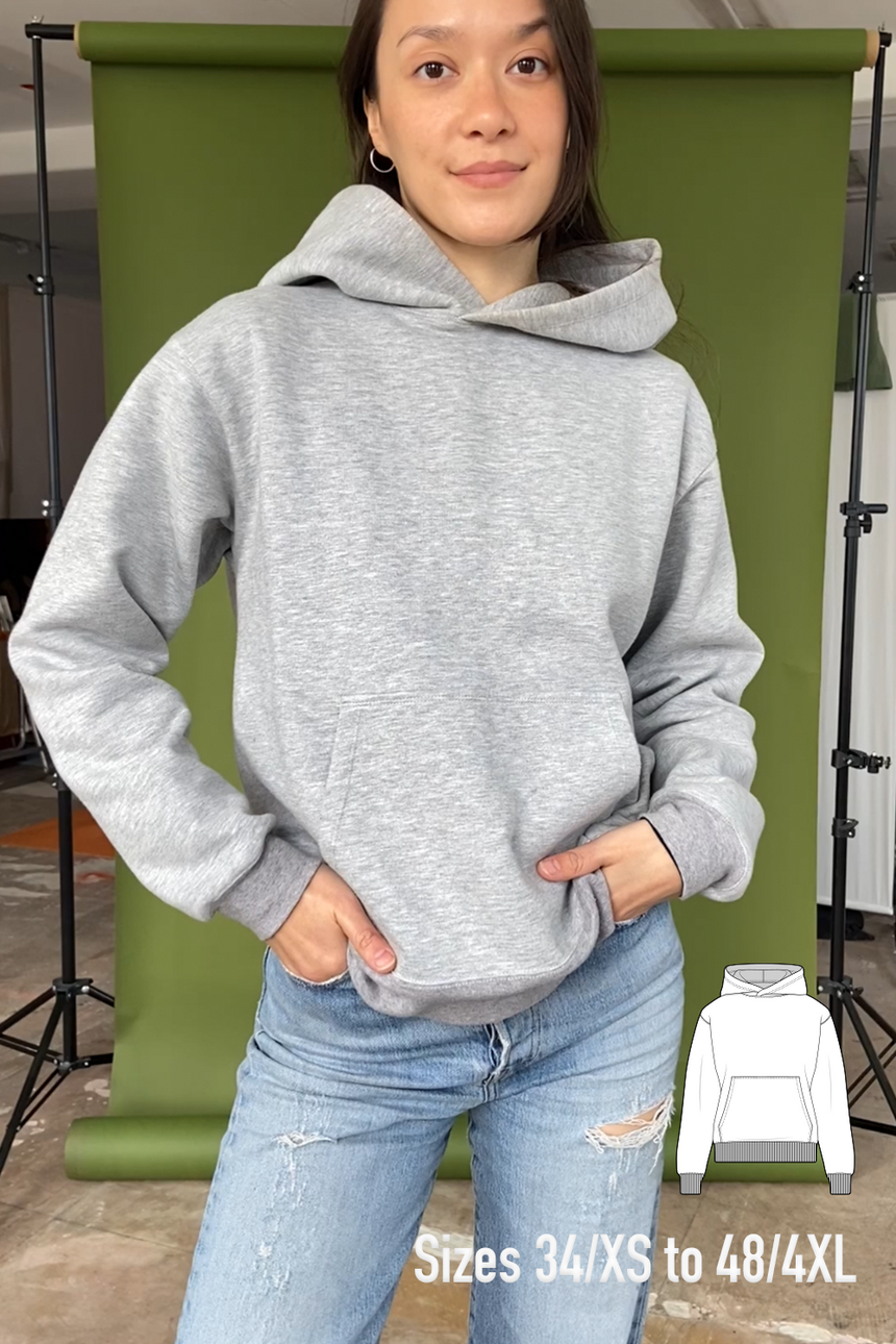 Woman's Hoodie Beginner Friendly PDF Sewing Pattern (English and French)