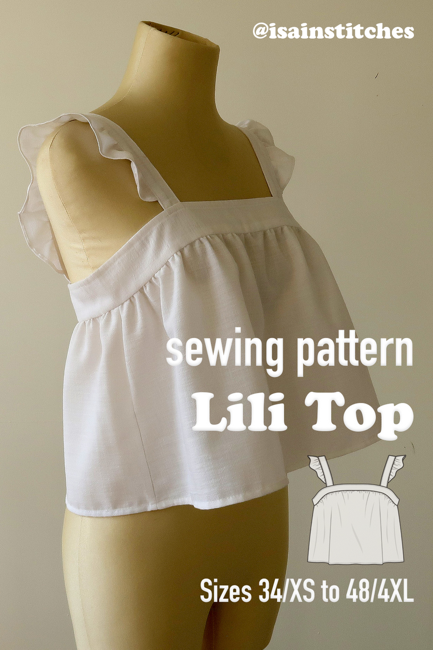 Slip On Lili Summer Top PDF Digital Sewing Pattern (English and French)