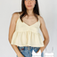 V Neck Peplum Ruffle Cami Top Maggie PDF pattern