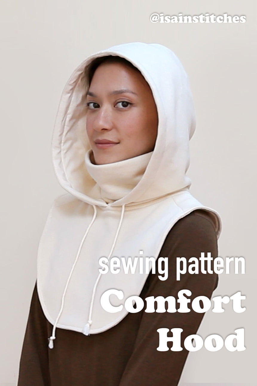 Comfort Hood Balaclava Hat 7 adult sizes PDF sewing pattern