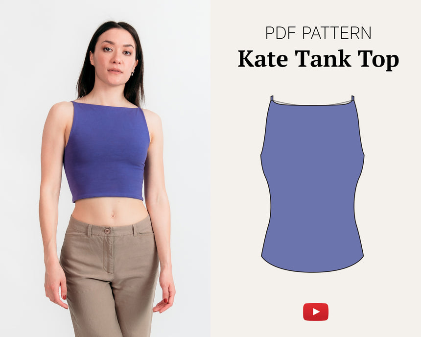 Kate Tank Top #katediytop Digital sewing pattern