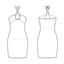 Halter Neck Bodycon Jersey Mini Dress #deltadiydress PDF Sewing Pattern