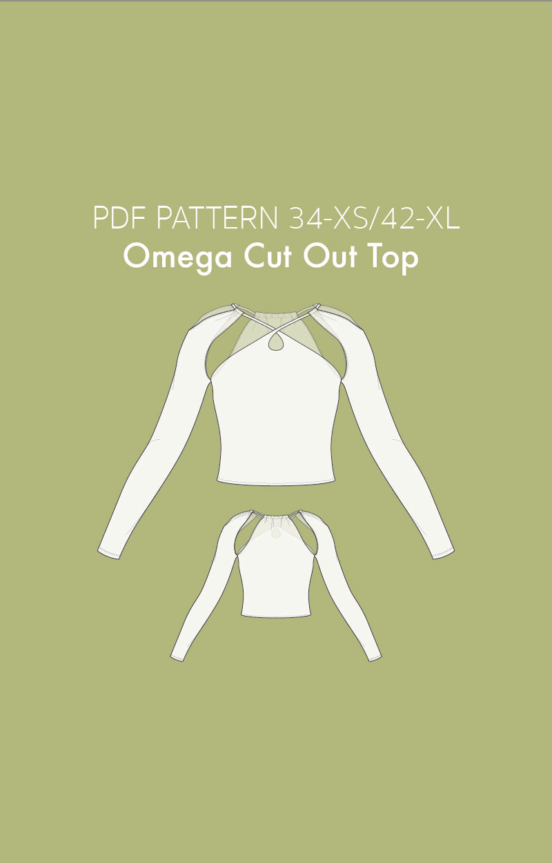 Architectural Cut Out Jersey Top #omegadiytop PDF Sewing Pattern