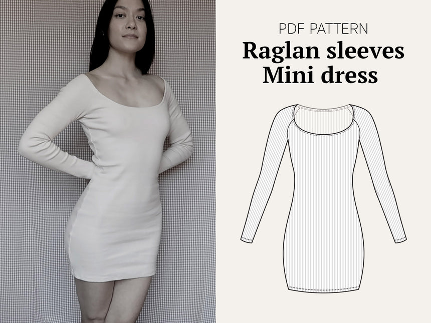 Raglan Sleeves Bodycon Jersey Mini Dress #thetadiydress PDF Sewing Pat isa in stitches Raglan Sleeves Bodycon Jersey Mini Dress #thetadiydress PDF Sewing Pat isa in stitches